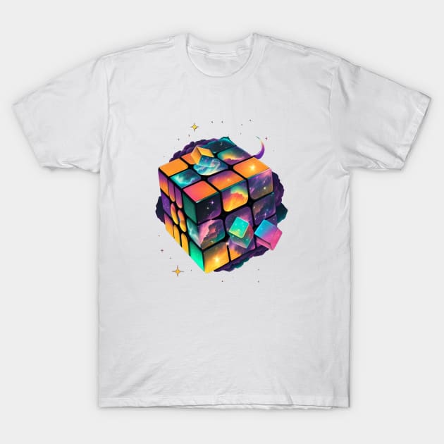 cosmic rubik's cube T-Shirt by Evgeny